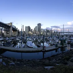 City Marina Cloudy Sunset
