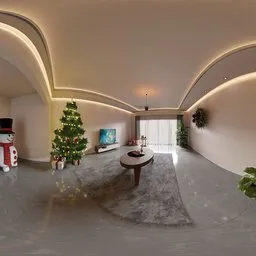 Festive Contemporary Hallway Interior