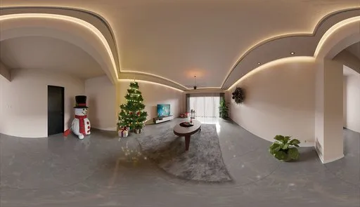 Festive Contemporary Hallway Interior