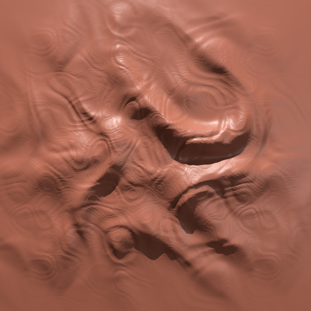 Rippled Alien Skin | FREE skin brushes | BlenderKit