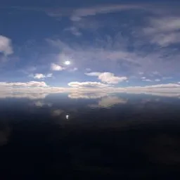 Sunlight, sea, water, clouds