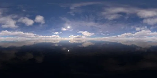 Sunlight, sea, water, clouds