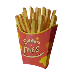 Branded french fries pouch