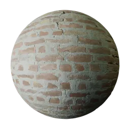 Old Red Brick with Wide Mortar Joints