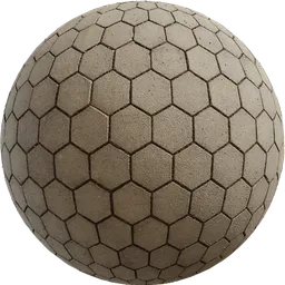 Hexagonal Concrete Paving