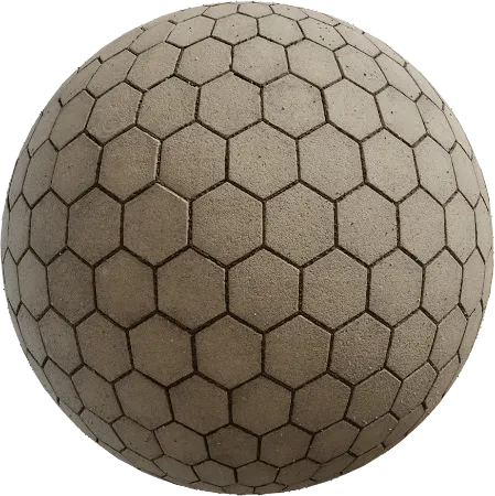 Hexagonal Concrete Paving