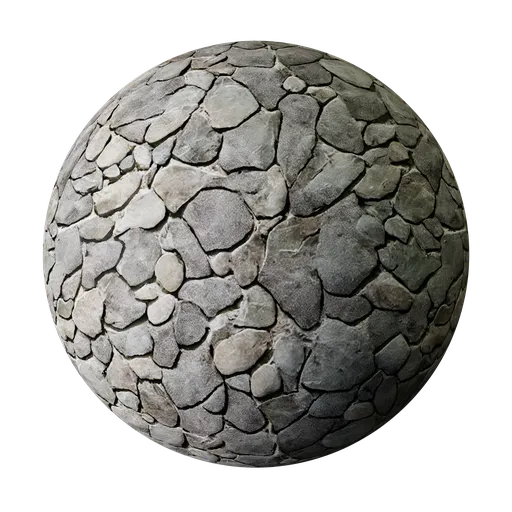 High-resolution 4K PBR stone ground texture for 3D rendering in Blender and other software.