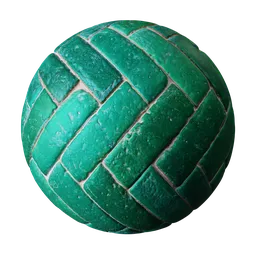 Ceramic Brick Tile Green