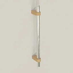 Modern Chrome & Wood Pull Handle