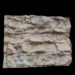 Highly detailed 3D cliff model with realistic textures suitable for Blender projects in the environment category.