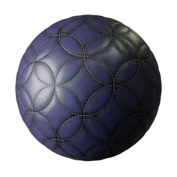 Quilted blue leather