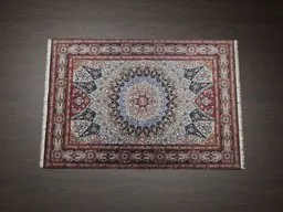 Detailed 3D model of a traditional Persian carpet, optimized for Blender, ideal for interior design visualization.