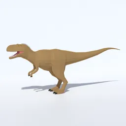 Low Poly Abelisaurus Dinosaur