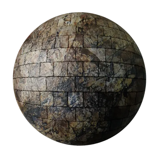 High-resolution Stone Flags PBR material for texturing and rendering in Blender 3D.