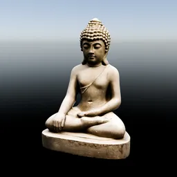 Buddha Statue In Meditation Position | Photo Scan
