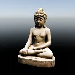 Buddha Statue In Meditation Position | Photo Scan