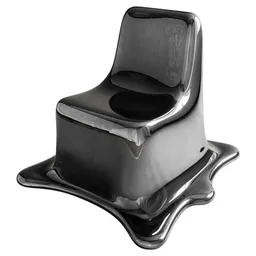 Black Chrome Melting Chair