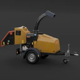 Towable Wood Chipper Orange