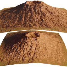 Volcano | FREE Terrains models | BlenderKit