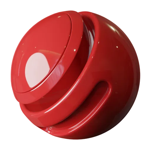Red Glossy Plastic