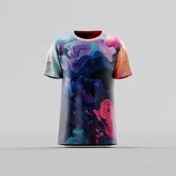 Cosmic Nebula Abstract T-Shirt