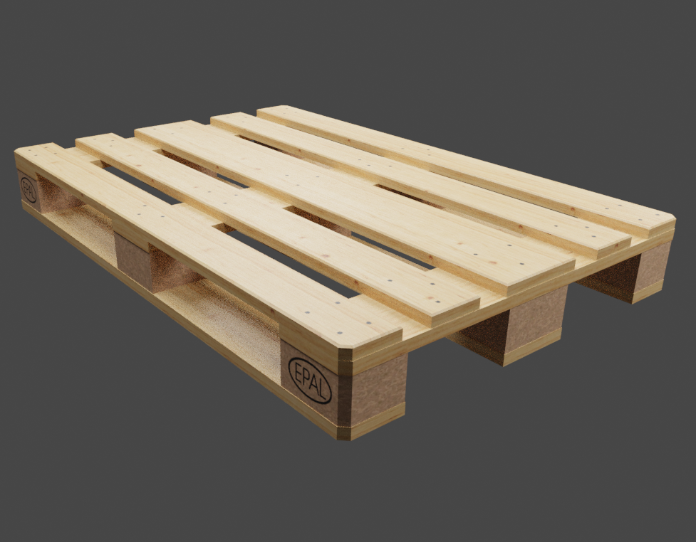 EUR-Pallet | FREE 3D Industrial Container Models | BlenderKit