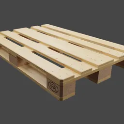 "Get high-quality EPAL/EUR pallet 3D model for Blender 3D optimized for gaming. With a single texture and photo-realistic TJalf Sparnaay skin, this model is perfect for industrial container simulations inspired by Georg Schrimpf. Isometric top-down left view and untextured design make it a must-have for your project."