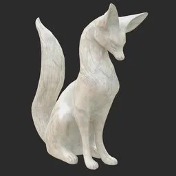 Fox marble statue