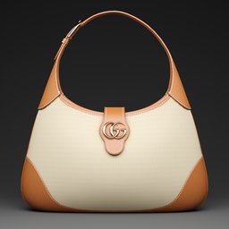 Highly detailed 3D render of a designer leather handbag for Blender modeling projects.
