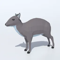 Low Poly Blue Duiker