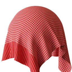 Red Gingham Checkered Fabric