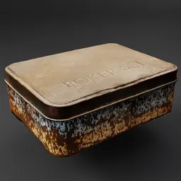 Vintage Poker Set Metal Box