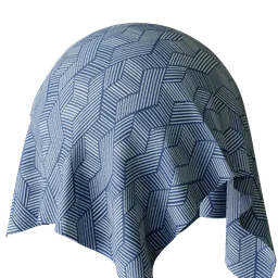 Geometric Blue Jacquard