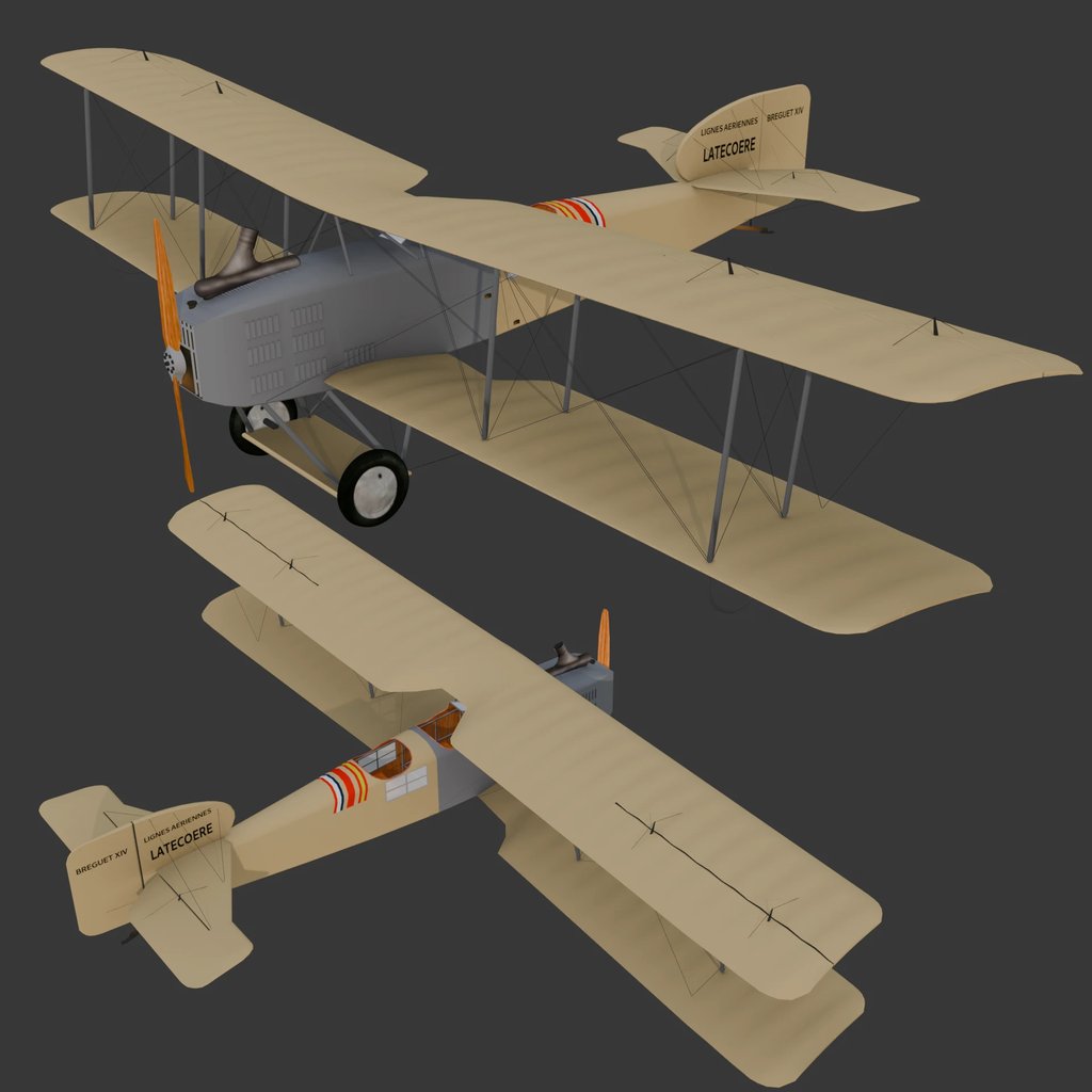 Breguet 14 Pioneer | Historical Planes 3D Models models | BlenderKit