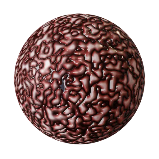Detailed procedural brain matter texture for realistic medical visualizations in Blender 3D.