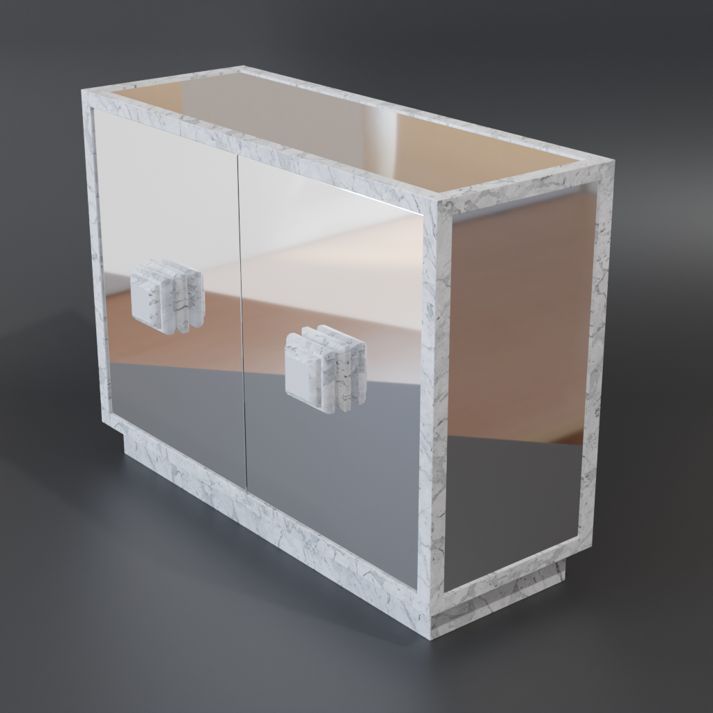 BlenderKit Download the Antique Mirror model