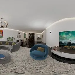 Modern Luxury Living Room HDRI Interior