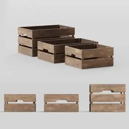 Wooden Crate Set