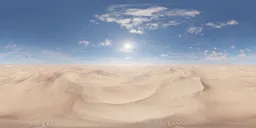 Sunny Cloudy Day over Desert