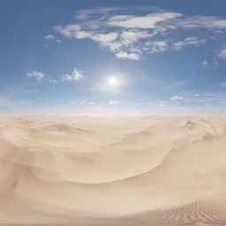 Sunny Cloudy Day over Desert