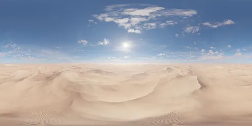 Sunny Cloudy Day over Desert