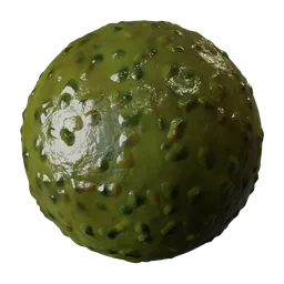 Realistic 3D Procedural Pickle texture for Blender, ideal for PBR material mapping in food rendering.