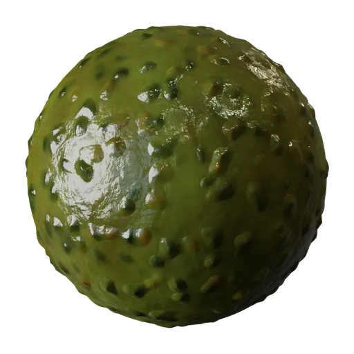 Realistic 3D Procedural Pickle texture for Blender, ideal for PBR material mapping in food rendering.