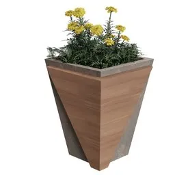 Planter with Flowers
