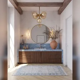 Blue bath room
