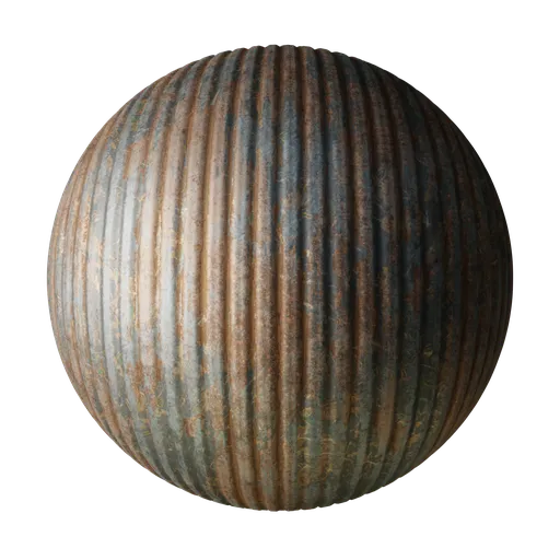 Corrugated Steel Rusted Dirty