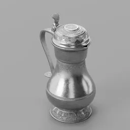 Decorated silver flagon