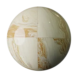 AR3DMat Marble Tile Beige Brown