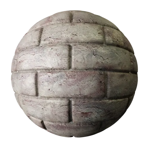 Highly detailed seamless brick texture for 3D modeling with realistic displacement, perfect for Blender PBR material use.