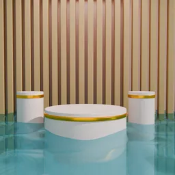 Podium in Water for Product Presentation